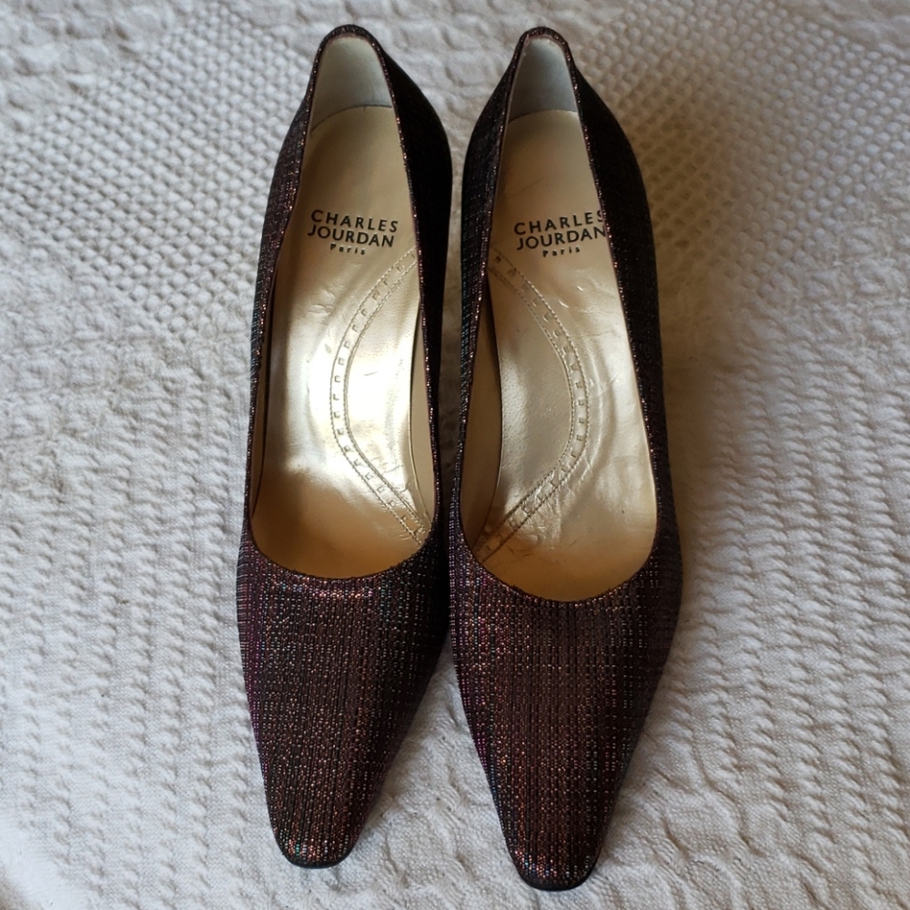 Charles Jourdan Multicolored Shimmer Pumps